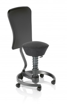 Swopper Work Basis anthrazit  - Polster schwarz Microfaser