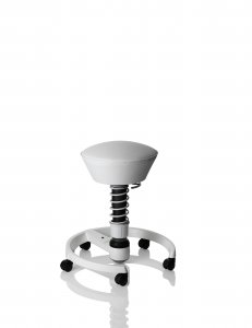 Swopper Care - wei� mit Rollen / Bezug Stamskin/Care wei�