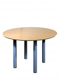 arco multiple Tisch rund 128 cm / H�he 74 cm Gestell taubenblau