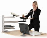 Testen Sie kostenlos Stehpulte Stehtische Stehhilfen - Modell Desk-Tischstehpult-mit Telefonarm